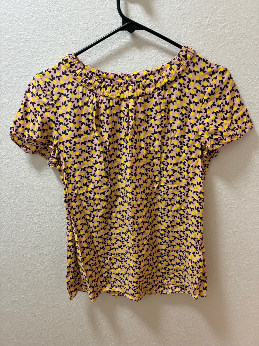 Boden Pink Short-Sleeve Floral Print Tee